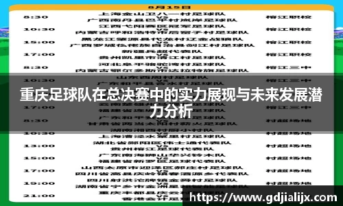 重庆足球队在总决赛中的实力展现与未来发展潜力分析